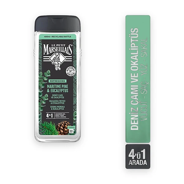 Le Petit Marseillais Le Petit Marseillais Men Deniz Çamı ve Okaliptüs Duş Jeli 400 ml