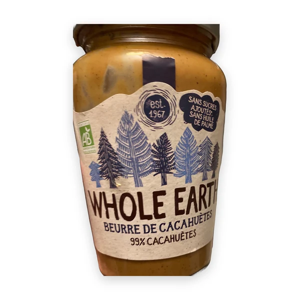 Whole Earth BEURRE DE CACAHUETES 99% CACAHUETES